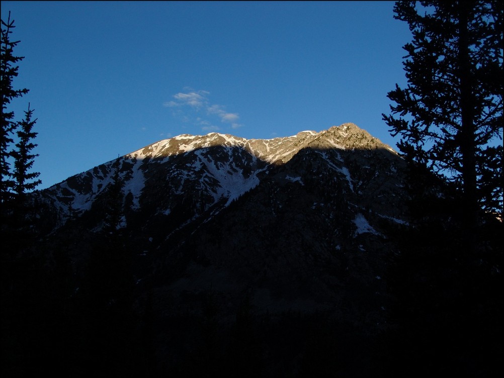 Sunrise hits Granite Mountain